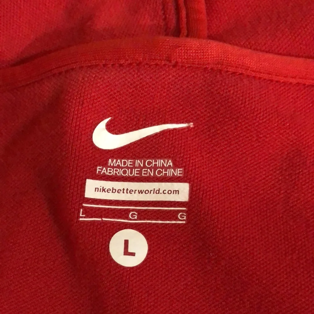 Nike Lebron sample red and dark gray zip up‎ jacket, size large